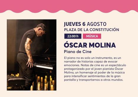 La música de cine sonará mañana en la Plaza de la Constitución de la mano de Óscar Molina