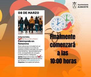 El Ayuntamiento de Albacete adelanta el inicio de ‘Caminando en Femenino’ para facilitar la participación ciudadana en la jornada del 8M