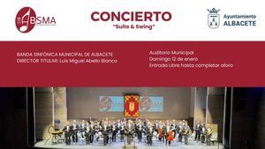 La Banda Sinfónica Municipal de Albacete ofrece este fin de semana dos conciertos gratuitos con la temática ‘Suite & Swing’