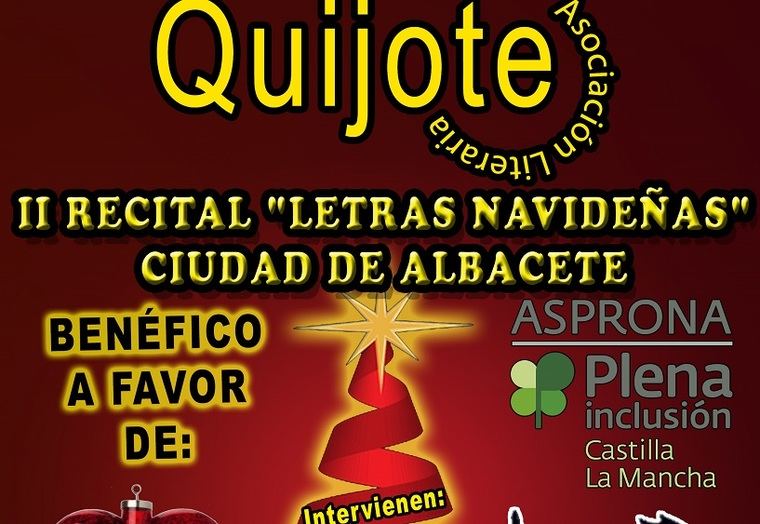Este viernes se celebra el II Recital 'Letras Navideñas' Ciudad de Albacete a beneficio de Asprona