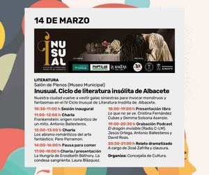 La literatura fantástica protagoniza mañana el ciclo ELLAS con una nueva edición del ciclo Inusual en el Museo Municipal