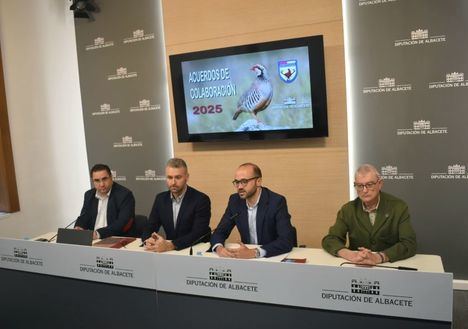 La Diputación de Albacete refuerza su colaboración con la Federación de Caza para instalar bebederos para la perdiz roja y avanzar en formación y respaldo a deportistas de élite
 