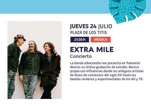 La banda Extra Mile presenta su nuevo directo y llenará de blues y rock la Plaza de los Titis