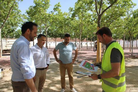 Manuel Serrano afirma que las obras de mejora de los Ejidos de la Feria marchan a buen ritmo y estarán finalizadas a mediados de agosto con una transformación histórica de este espacio