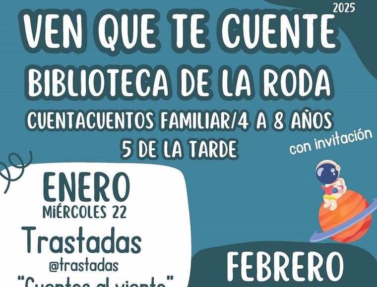La biblioteca de La Roda ofrecerá tres sesiones de cuentacuentos para niños de entre 4 y 8 años