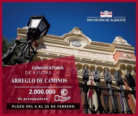 Diputación de Albacete refuerza su apoyo al arreglo de caminos rurales incrementando su inversión hasta los 2 millones