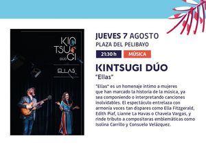 La Plaza del Pelibayo acoge un tributo musical a las grandes voces femeninas con el espectáculo ‘Ellas’ del Kintsugi Dúo