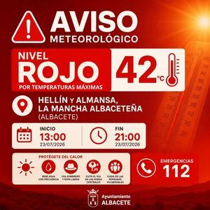 El Ayuntamiento recomienda a los ciudadanos precaución ante la alerta roja por calor, y activa medidas preventivas para el personal de limpieza viaria, recogida de basura y zonas verdes