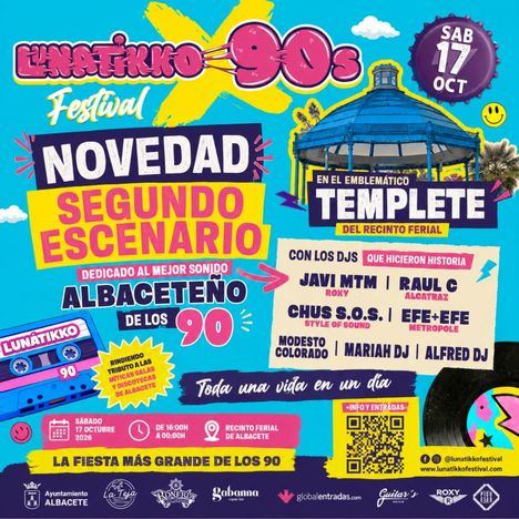 El Lunátikko 90s de Albacete incorpora un segundo escenario para revivir la música de los años 90