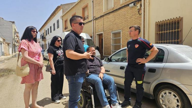 La Diputación de Albacete moviliza sus recursos para restablecer la normalidad en La Roda tras la tormenta de este domingo